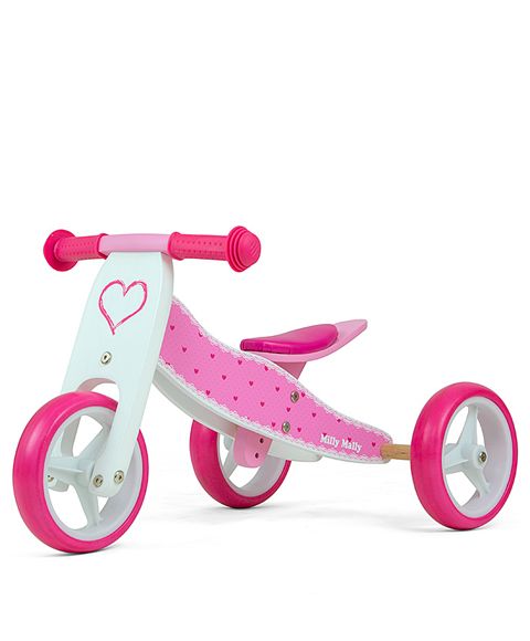 Milly Mally Springcykel 2in1 Jake Hearts, Rosa
