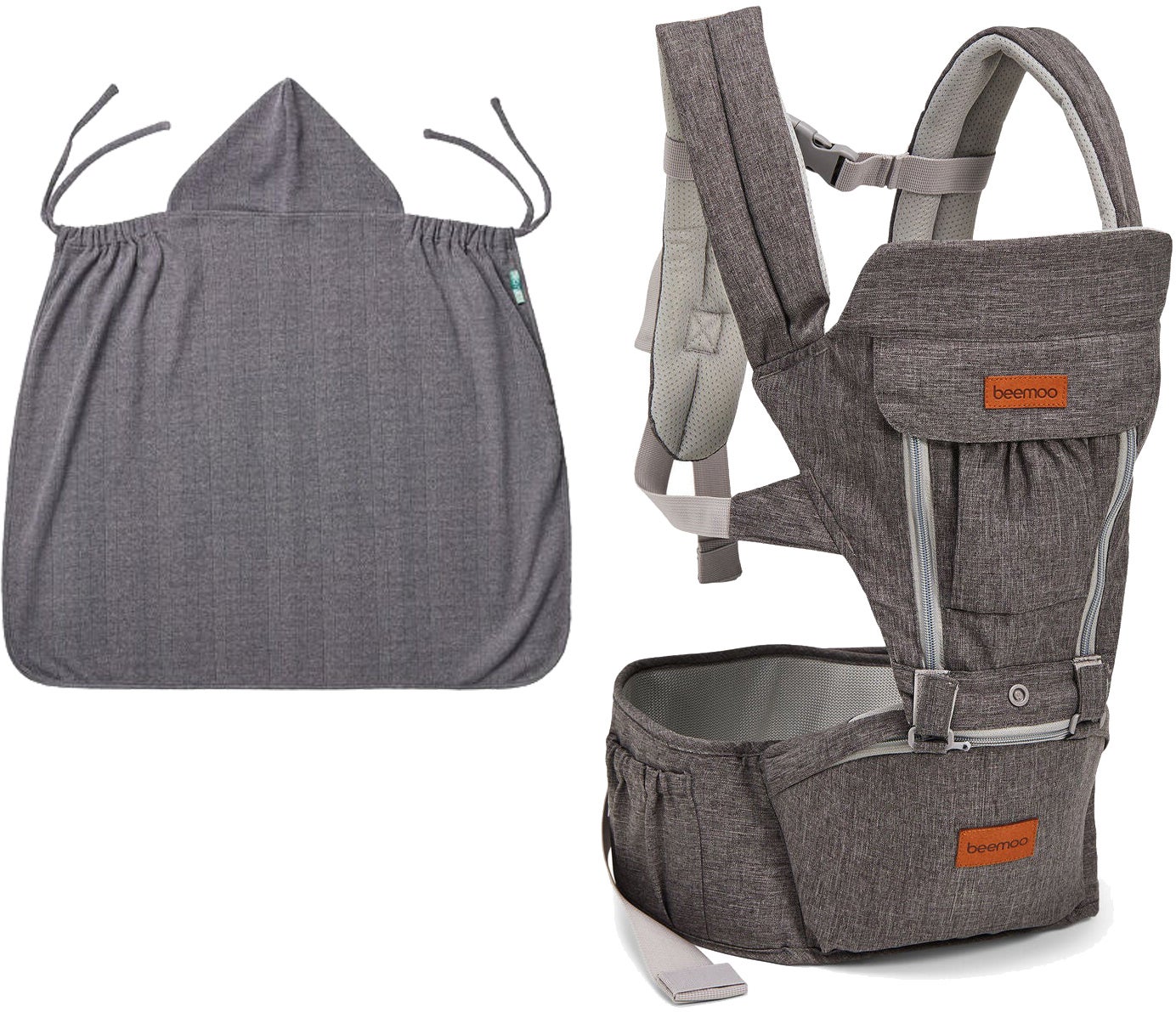 Beemoo Carry Comfort Adjust Bärsele inkl Överdrag, Grey