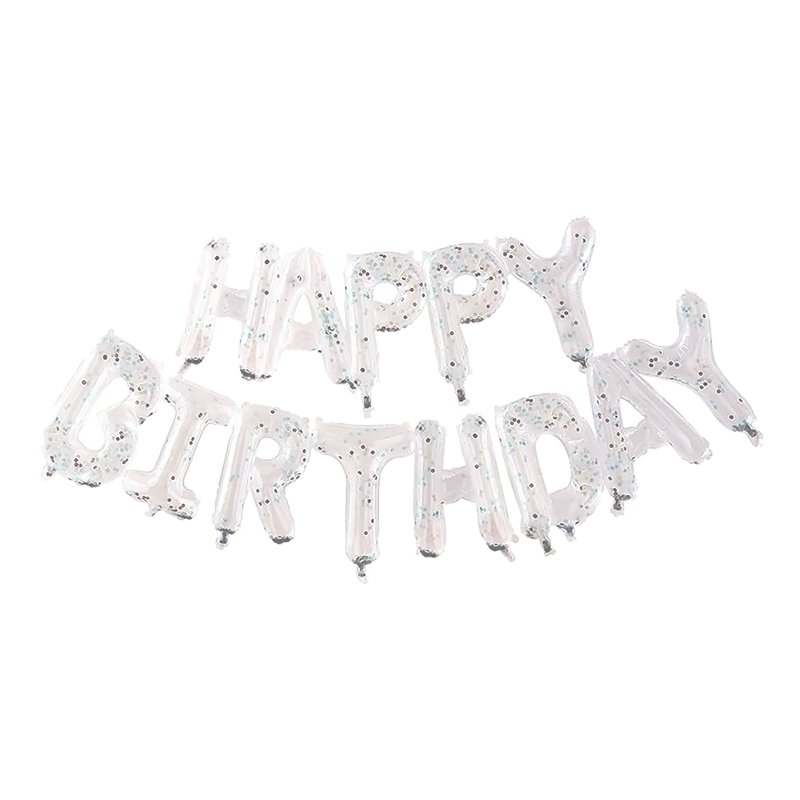 Ballonggirlang Happy Birthday Klar Konfetti