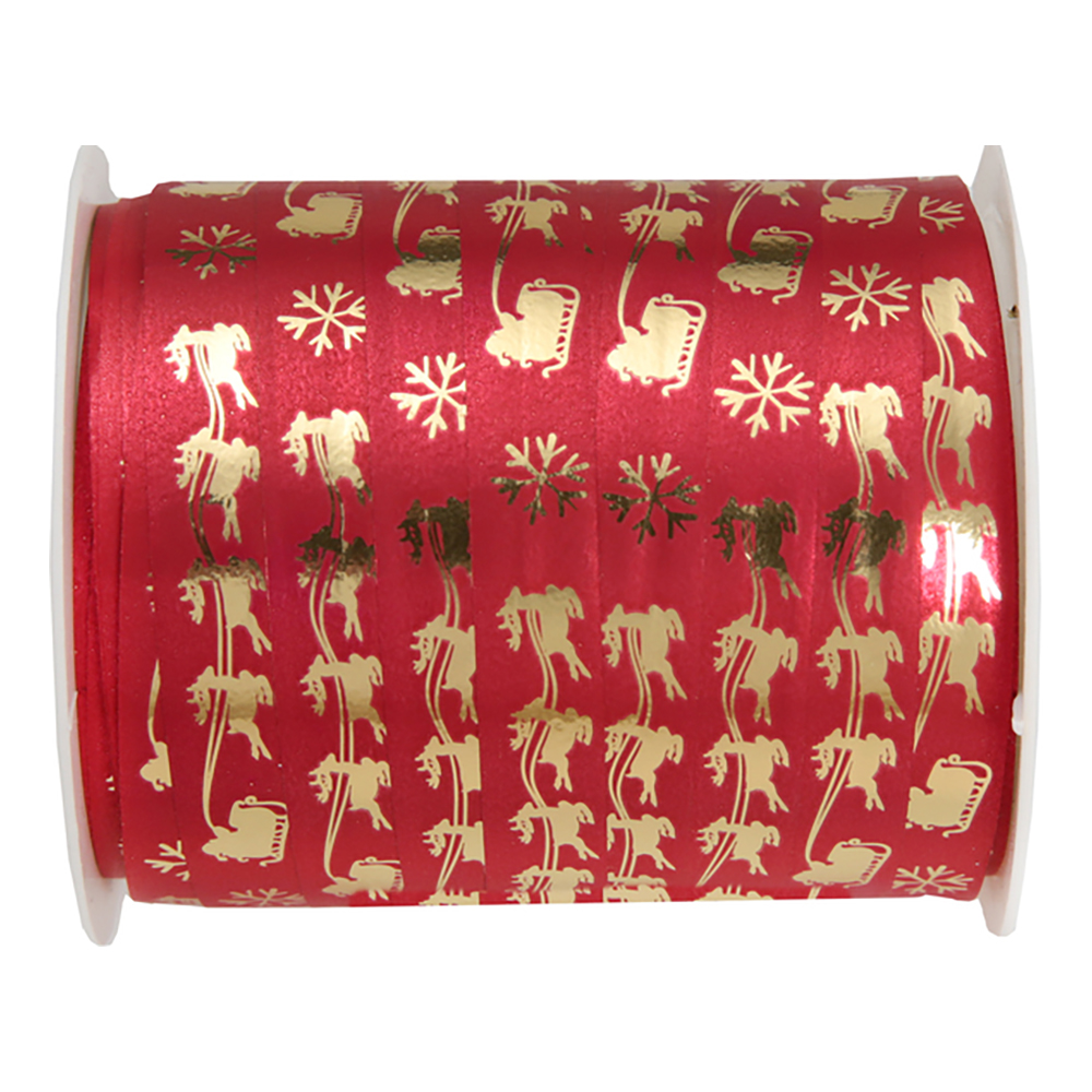 Presentsnöre Christmas Röd/Guld - 1-pack