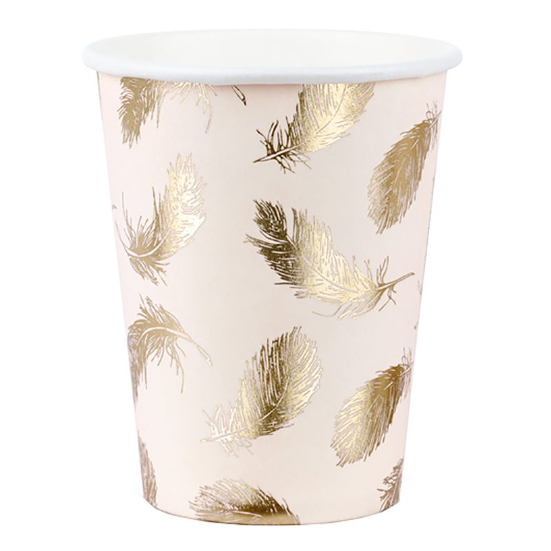 Pappersmuggar Lovely Swan Guld/Rosa - 6-pack