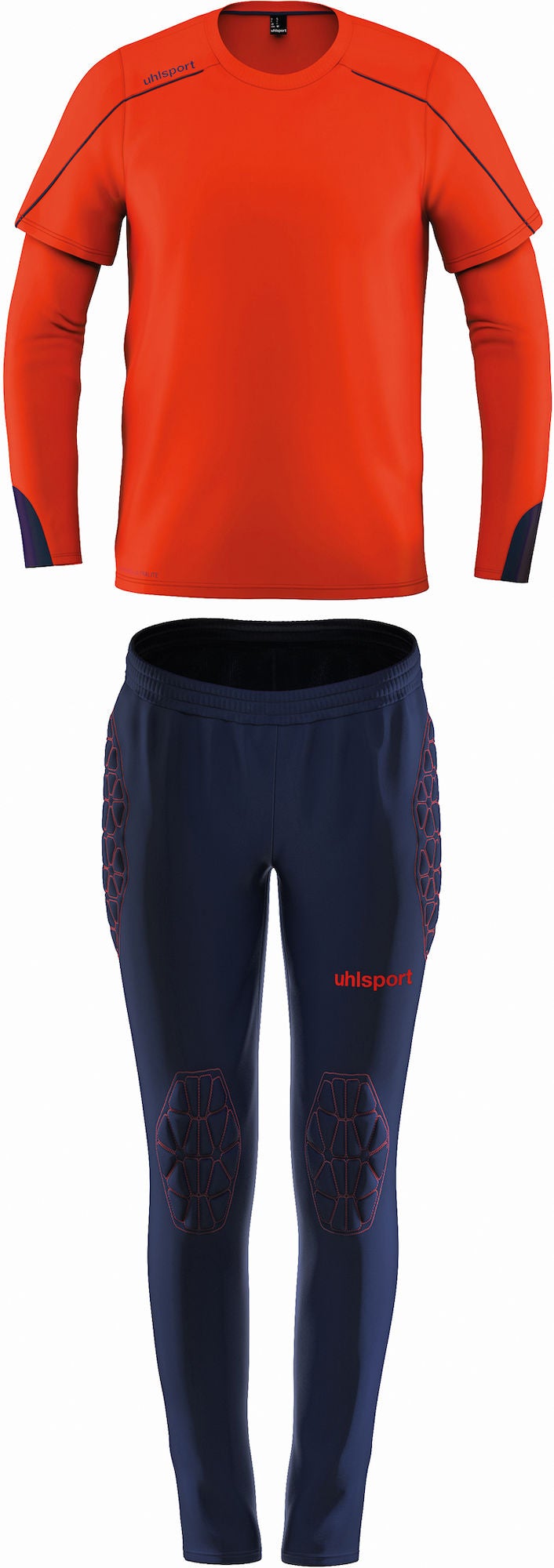Uhlsport Stream 22 Målvaktsset JR, Röd/Marin 116