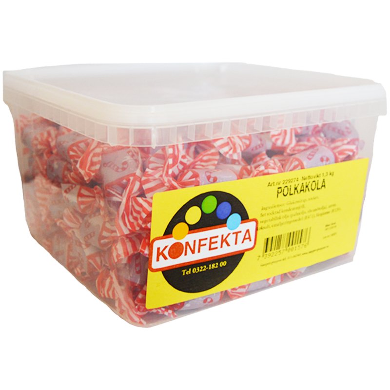 Hel Låda Godis Polkakola 1,3kg - 45% rabatt
