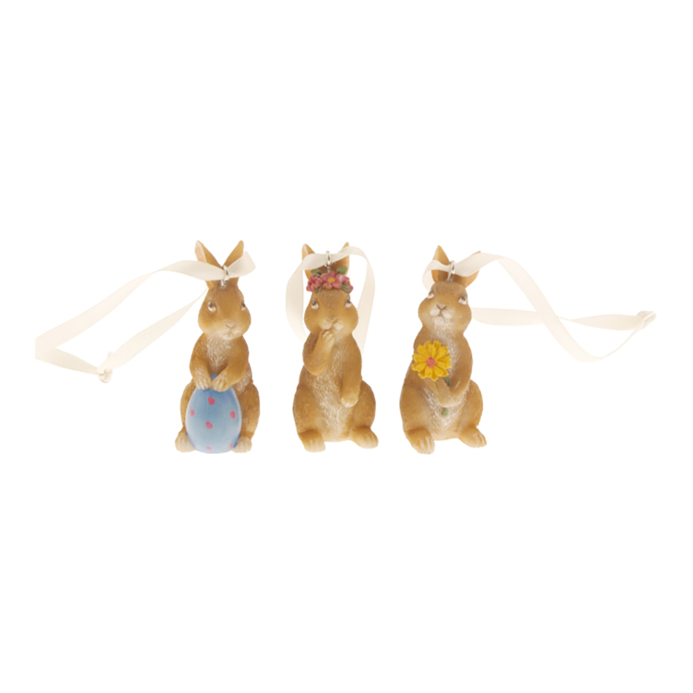 Påskdekoration Påskharar - 3-pack