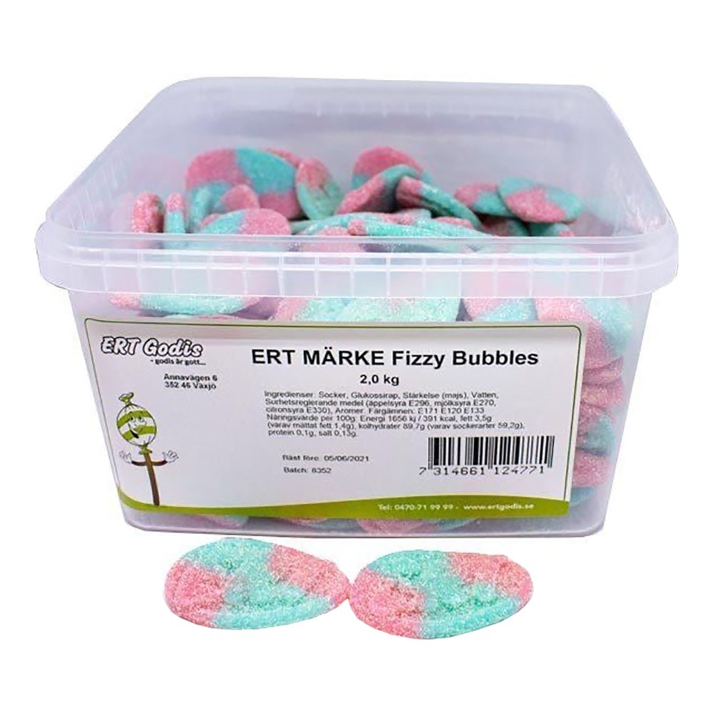 ERT Märke Fizzy Bubbles Storpack - 2 kg