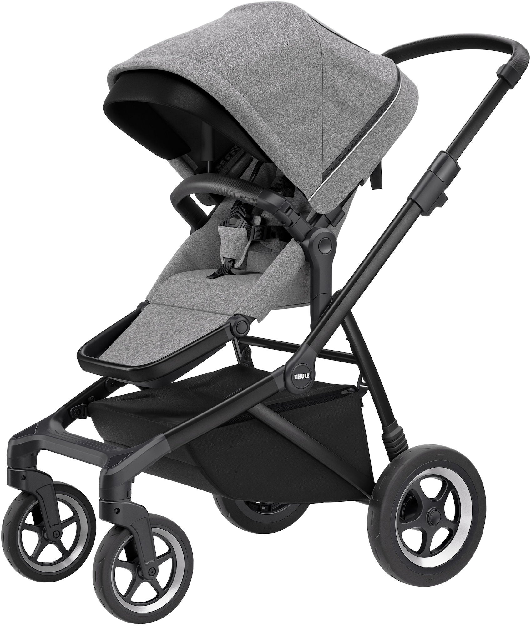 Thule Sleek Sittvagn, Grey Melange on Black