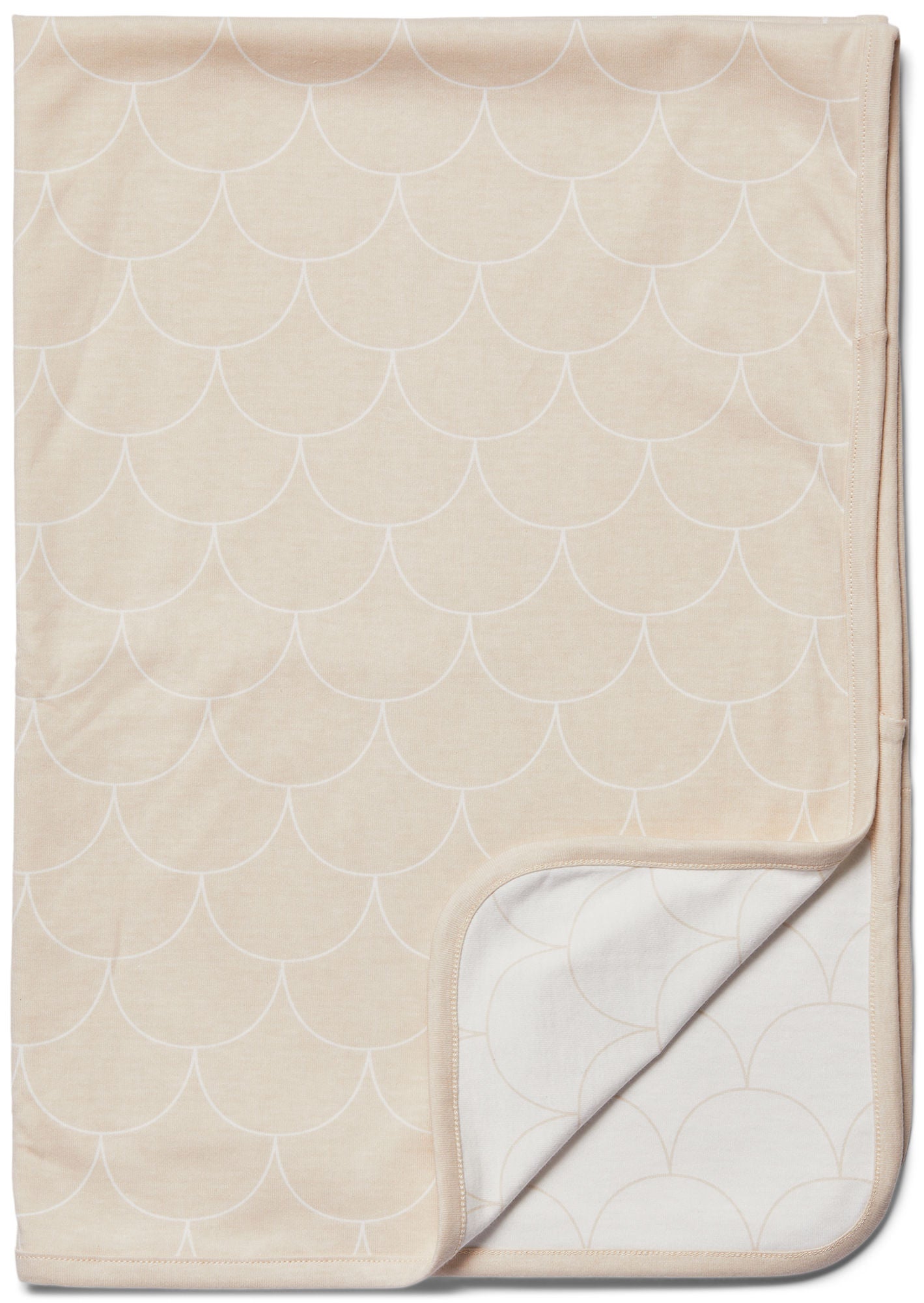 Minitude Scallop Filt, Whisper Pink/White