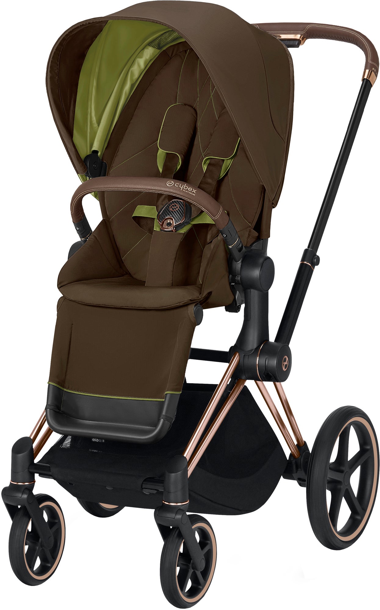 Cybex Priam Sittvagn, Khaki Green/Rose Gold