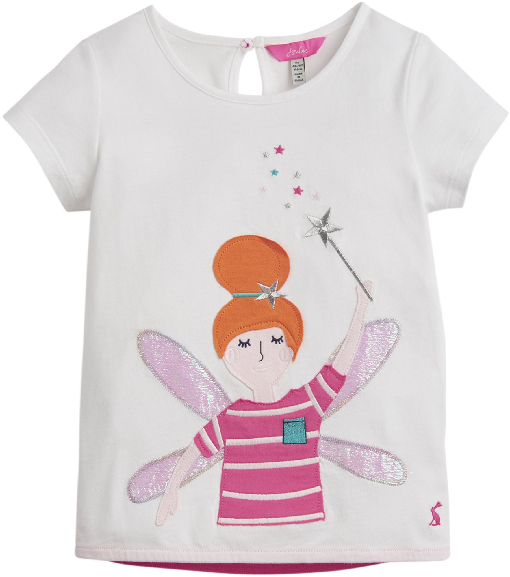 Tom Joule Applique T-Shirt, White Fairy 2 År