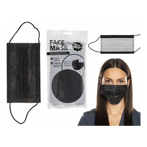 Munskydd Svart - 10-pack