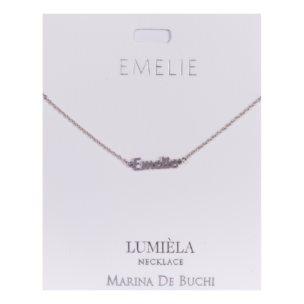 Namnhalsband Silver - Emelie