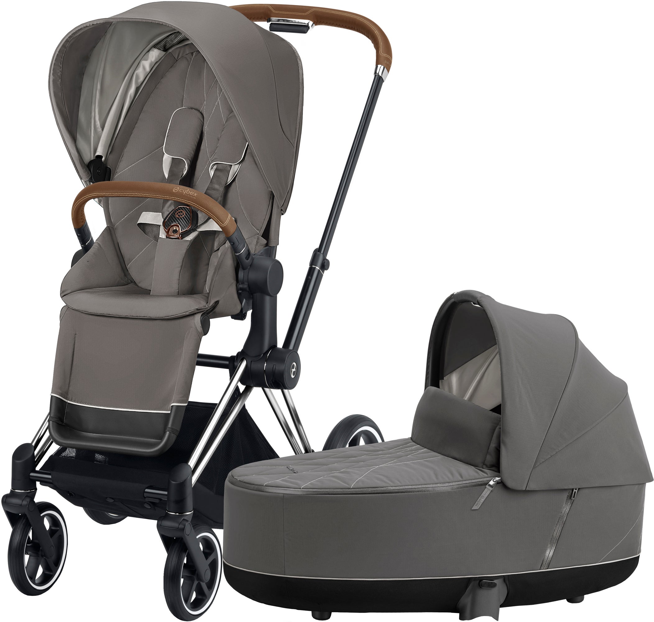 Cybex Priam Duovagn, Soho Grey/Chrome Brown
