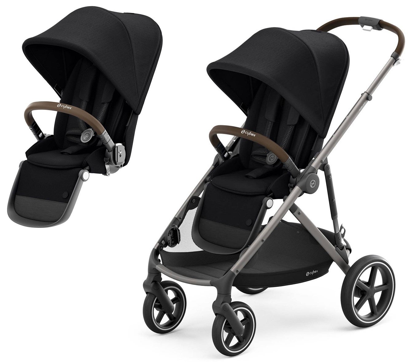 Cybex Gazelle S Syskonvagn Inkl. 2 Sittdelar, Taupe/ Deep Black