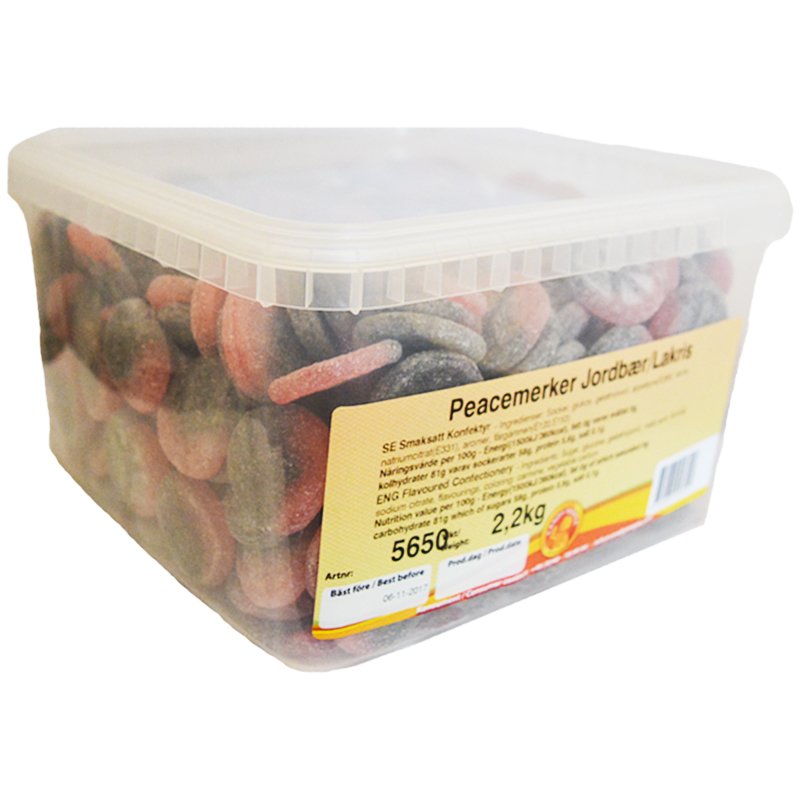 Hel Låda Godis Jordgubb Lakrits 2,2kg - 62% rabatt