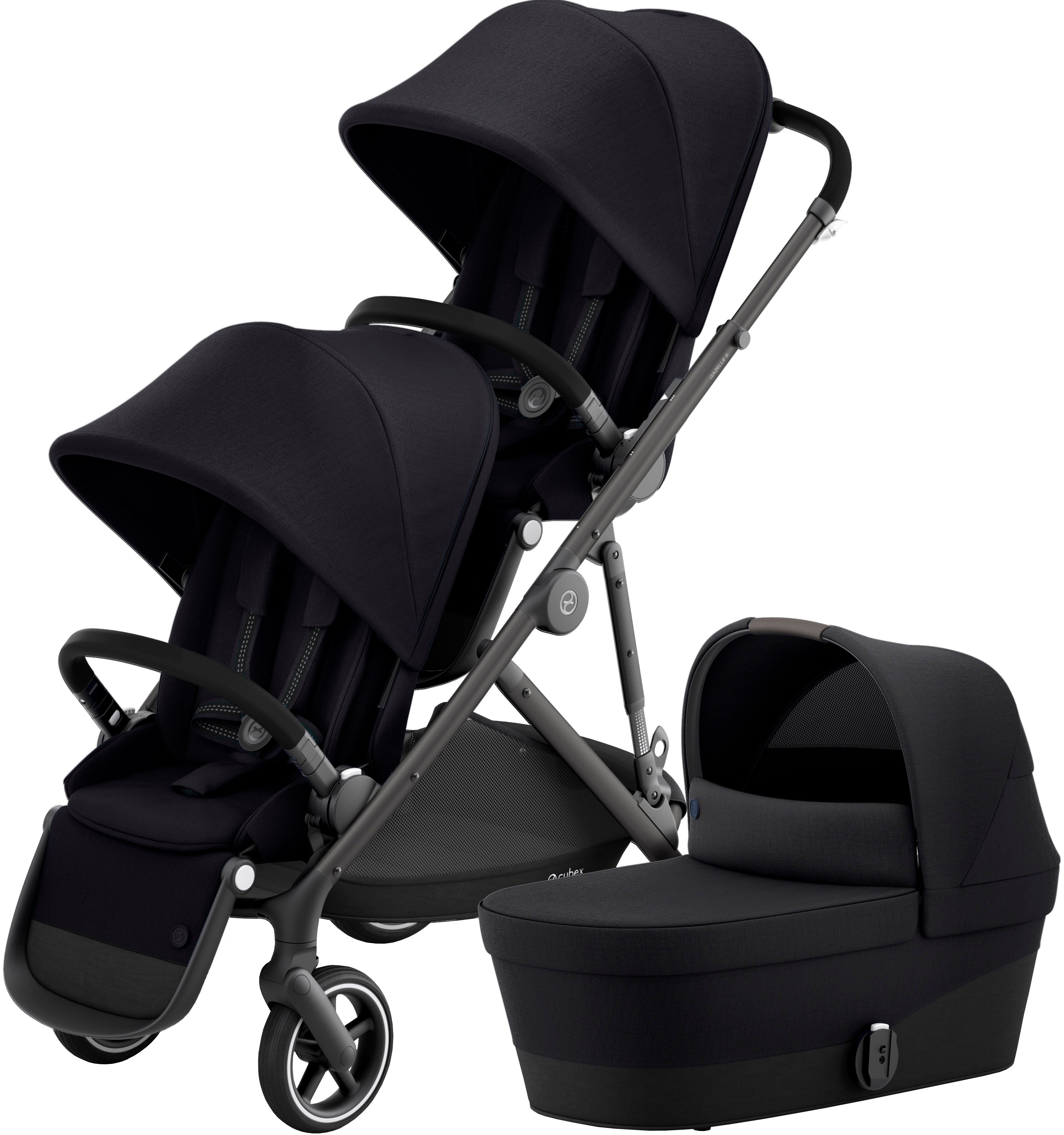 Cybex Gazelle S Syskonvagn, Black/ Deep Black