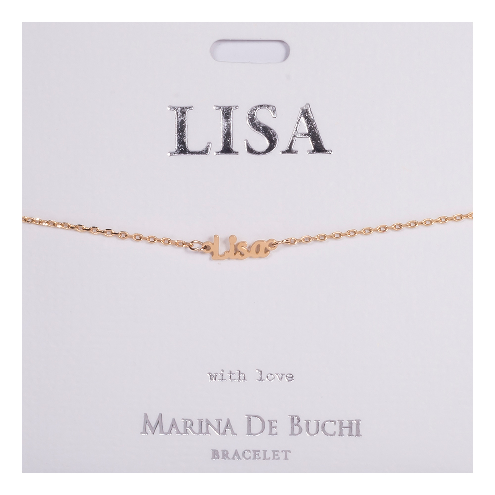 Namnarmband Guld - Lisa