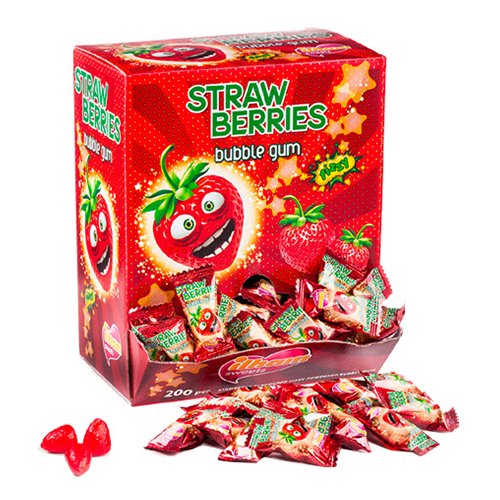 Tuggummi Jordgubb Storpack - 1 kg