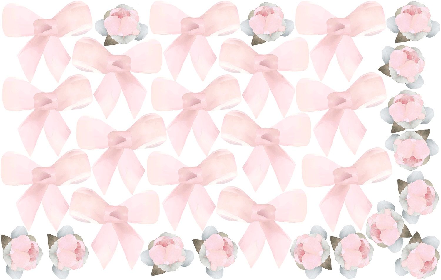 Schmooks Wallsticker Extra Sheet Bows and Roses