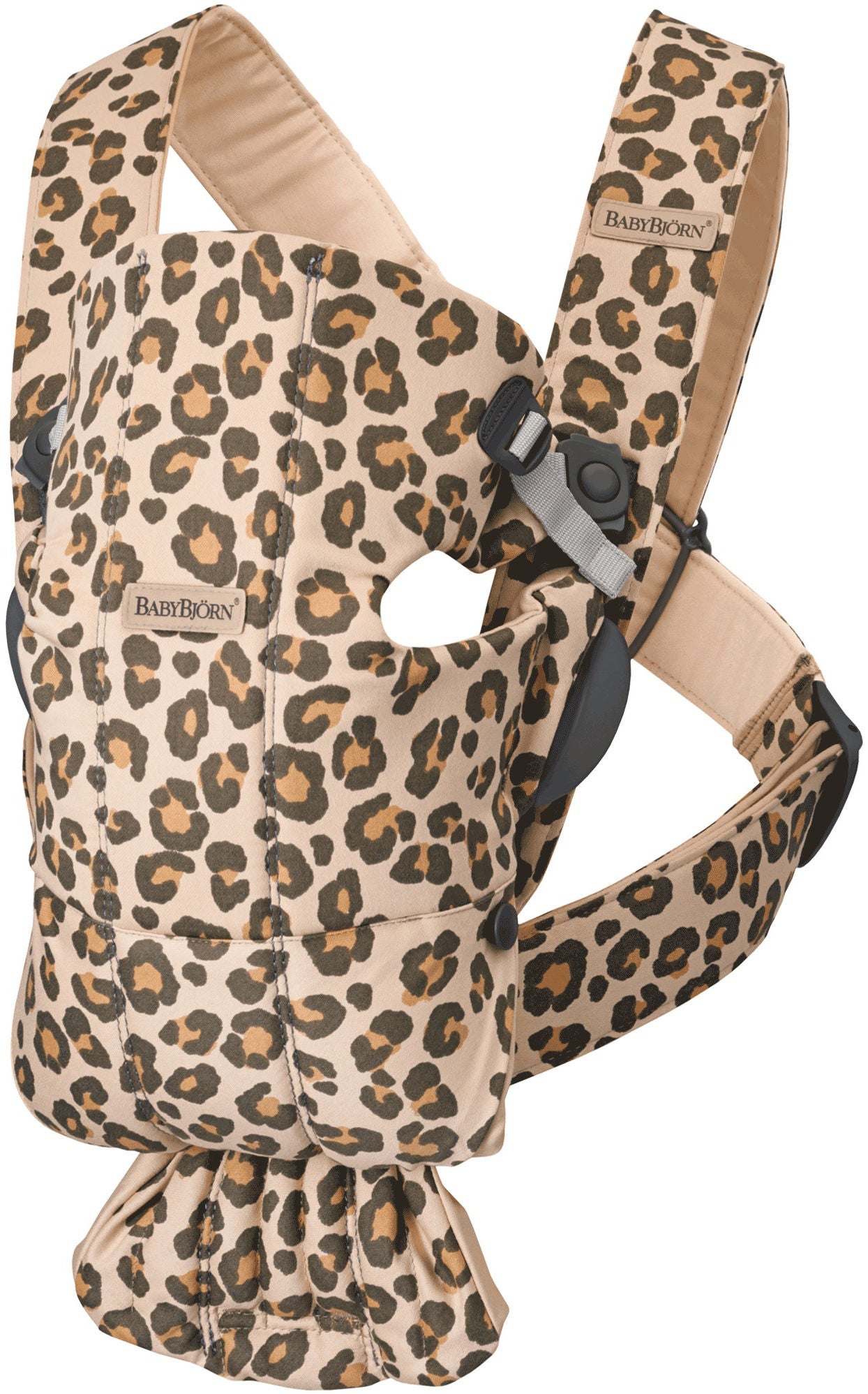 BabyBjörn Mini Bärsele Cotton Leopard, Beige
