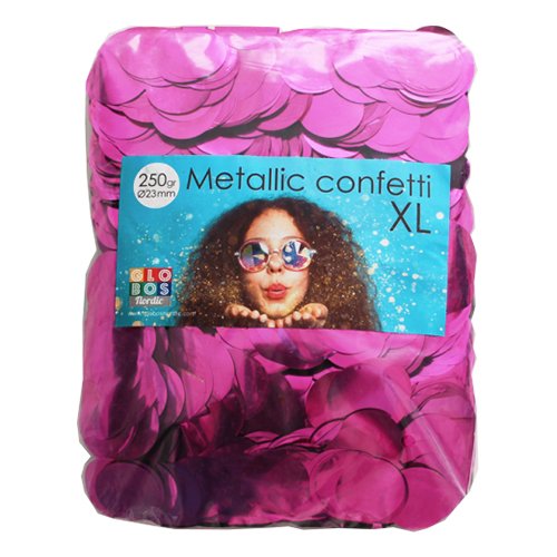 Konfetti Stora Rosa Metallic - 250 gram