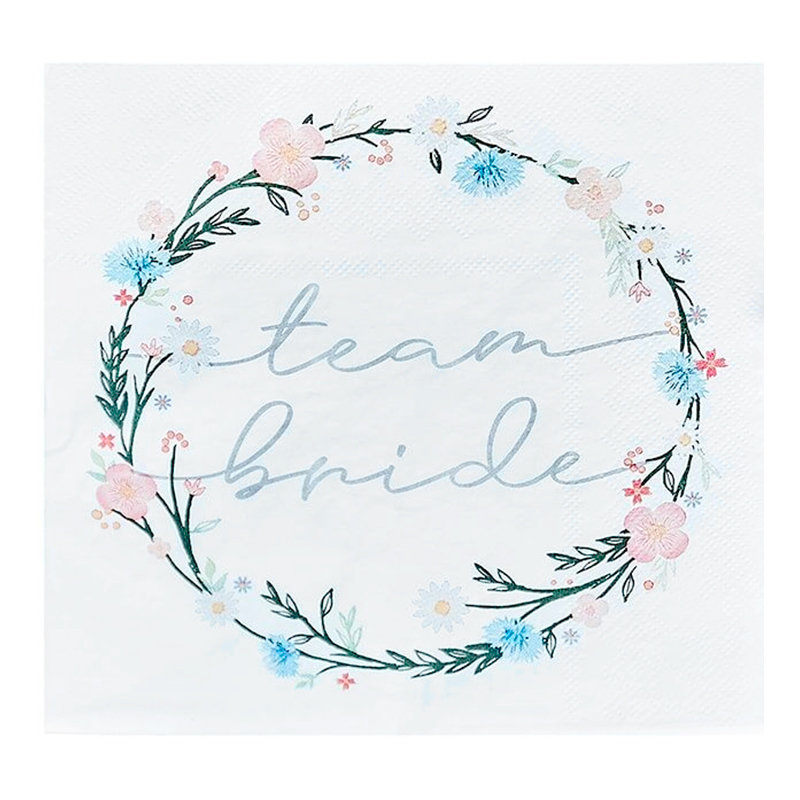 Servetter Team Bride Boho - 16-pack
