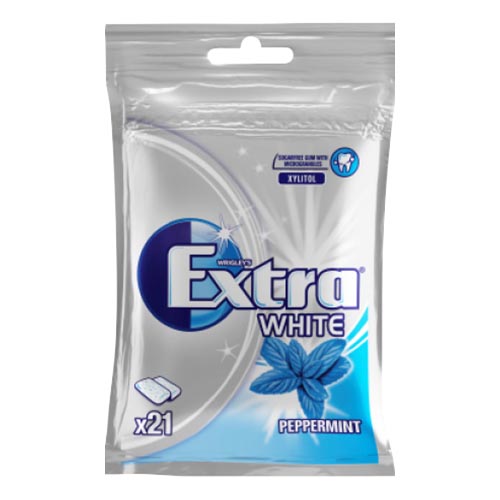 Extra White Peppermint Tuggummi - 29 g