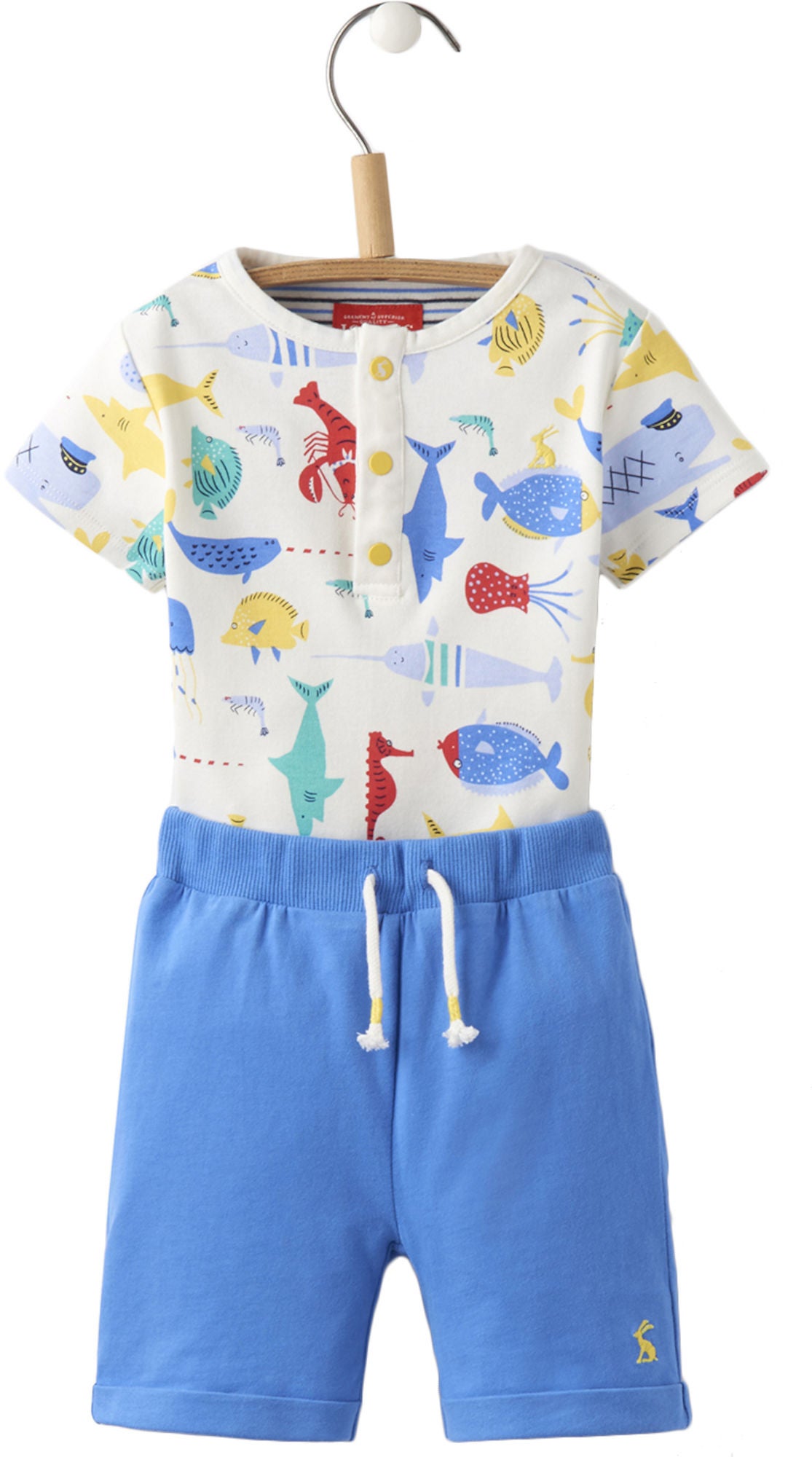 Tom Joule 2-Pack Granddad Set, Cream Sea 0-3