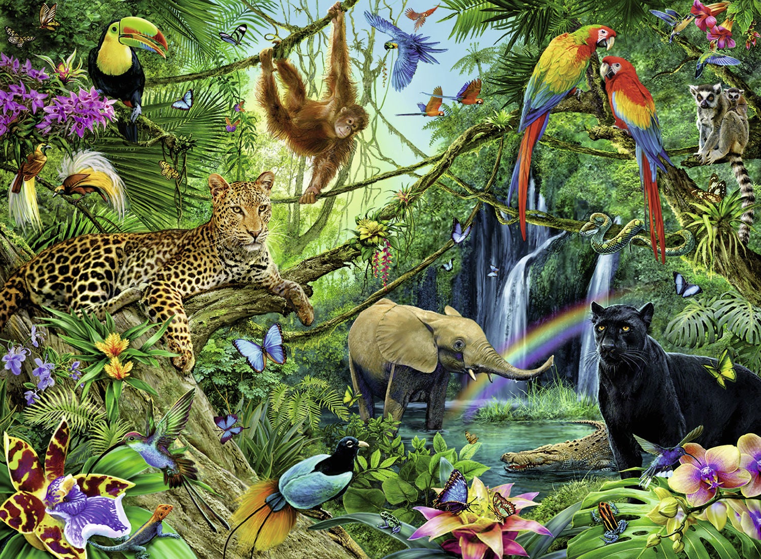 Ravensburger Pussel Djungeldjur 200 Bitar