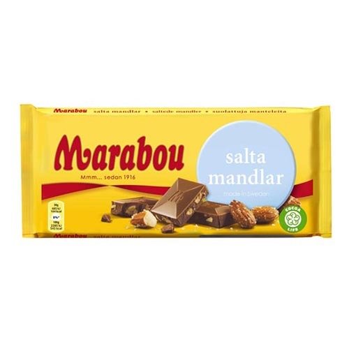 Marabou Salta Mandlar Chokladkaka - 200 gram