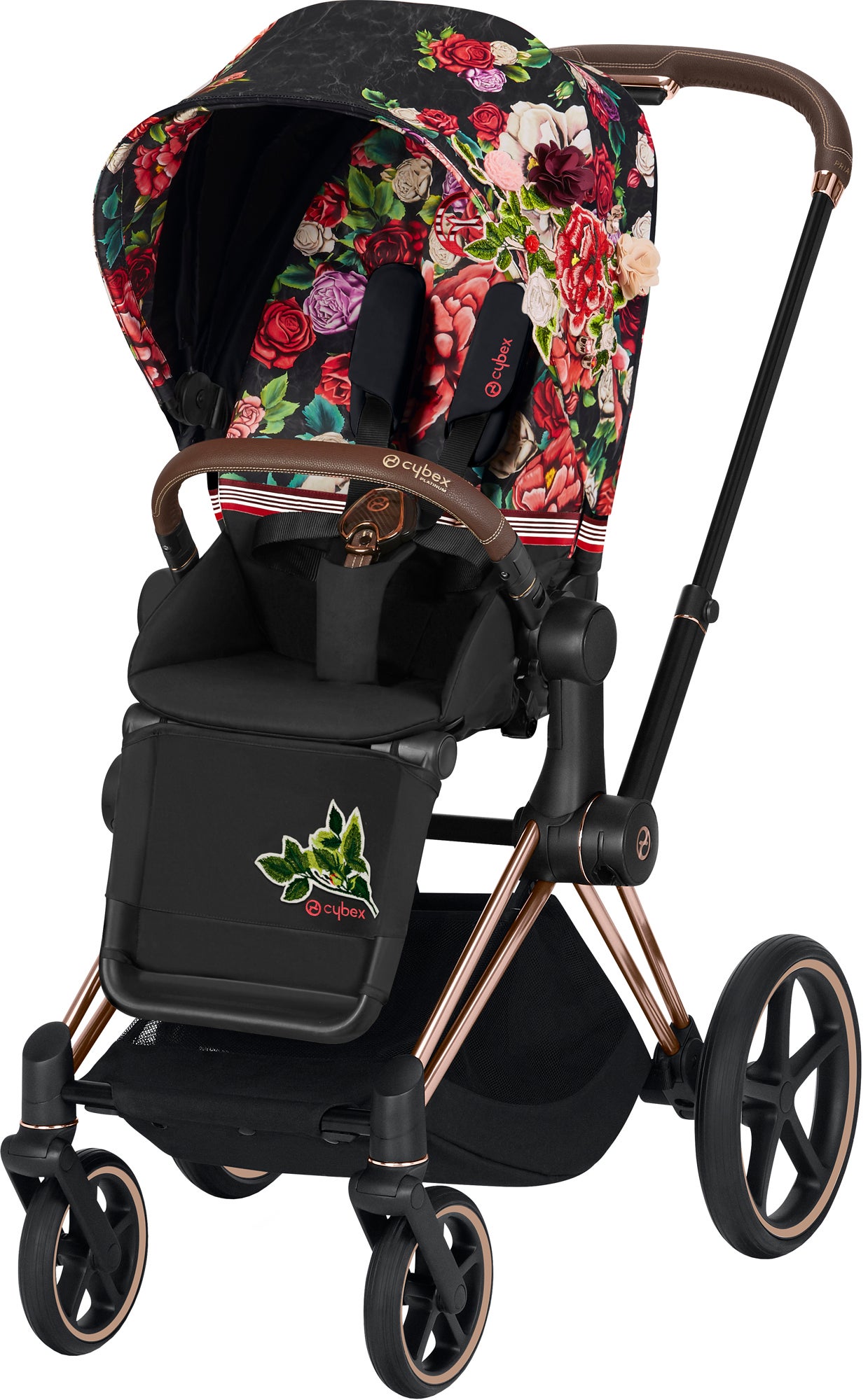 Cybex Priam Sittvagn, Spring Blossom Dark/Rose Gold
