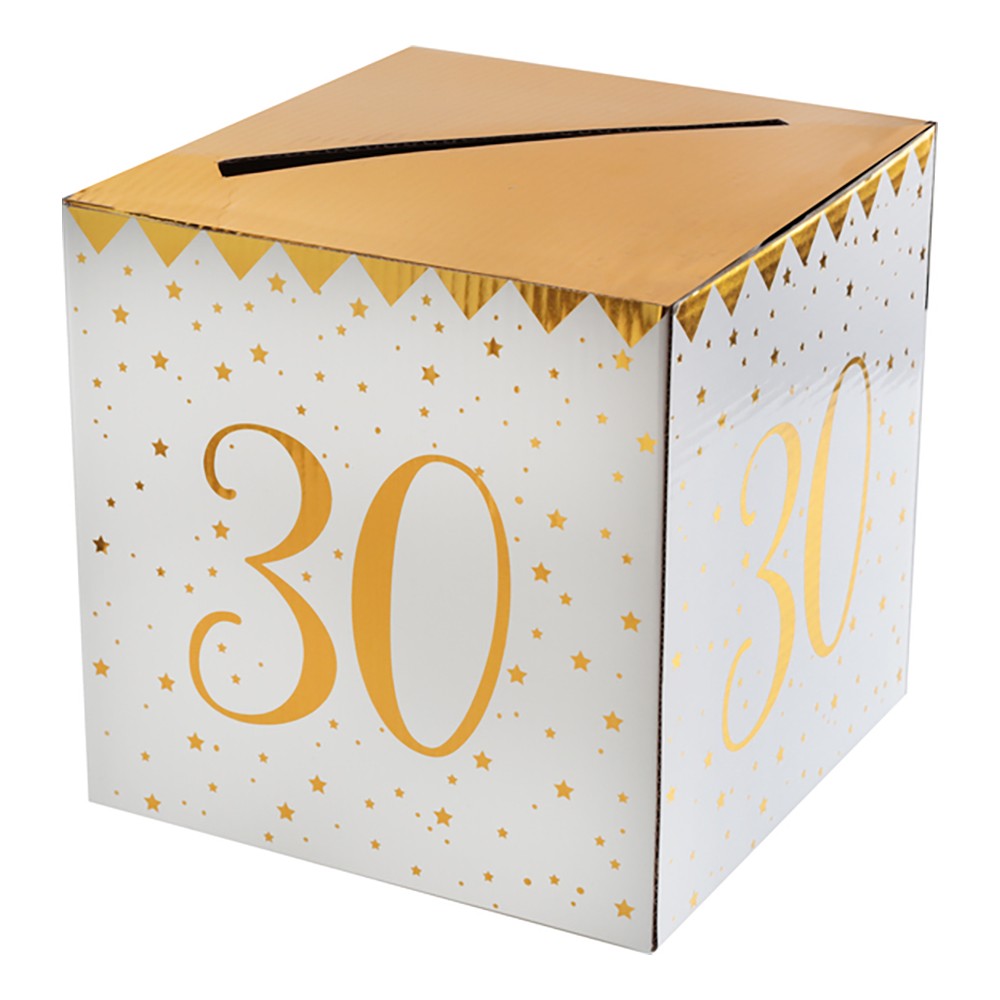 Presentbox Siffra med sedelfack Guld - Siffra 30
