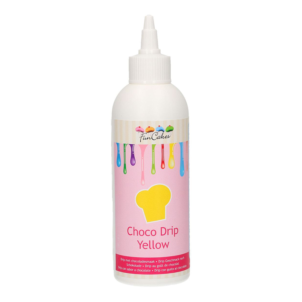 FunCakes Choco Drip Yellow/Gul - 180g