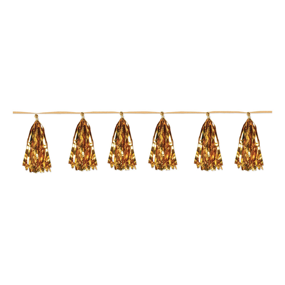 Girlang Tofsar Guld Metallic