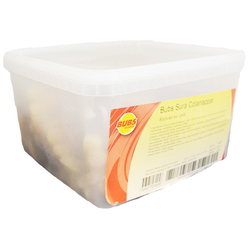 Hel Låda Godis Sura Colanappar 1,6kg - 34% rabatt