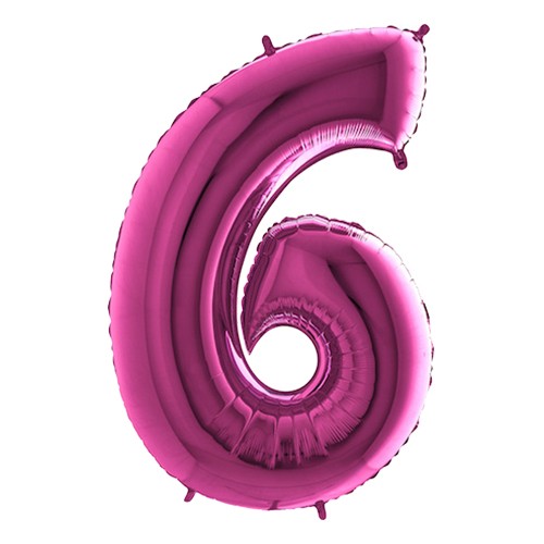 Sifferballong Rosa Metallic - Siffra 6