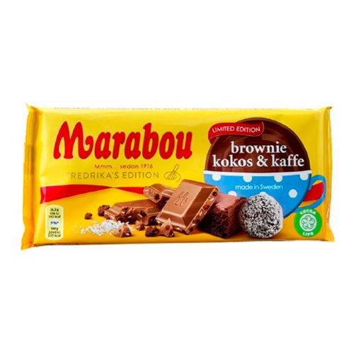 Marabou Brownie Kokos & Kaffe - 185 gram