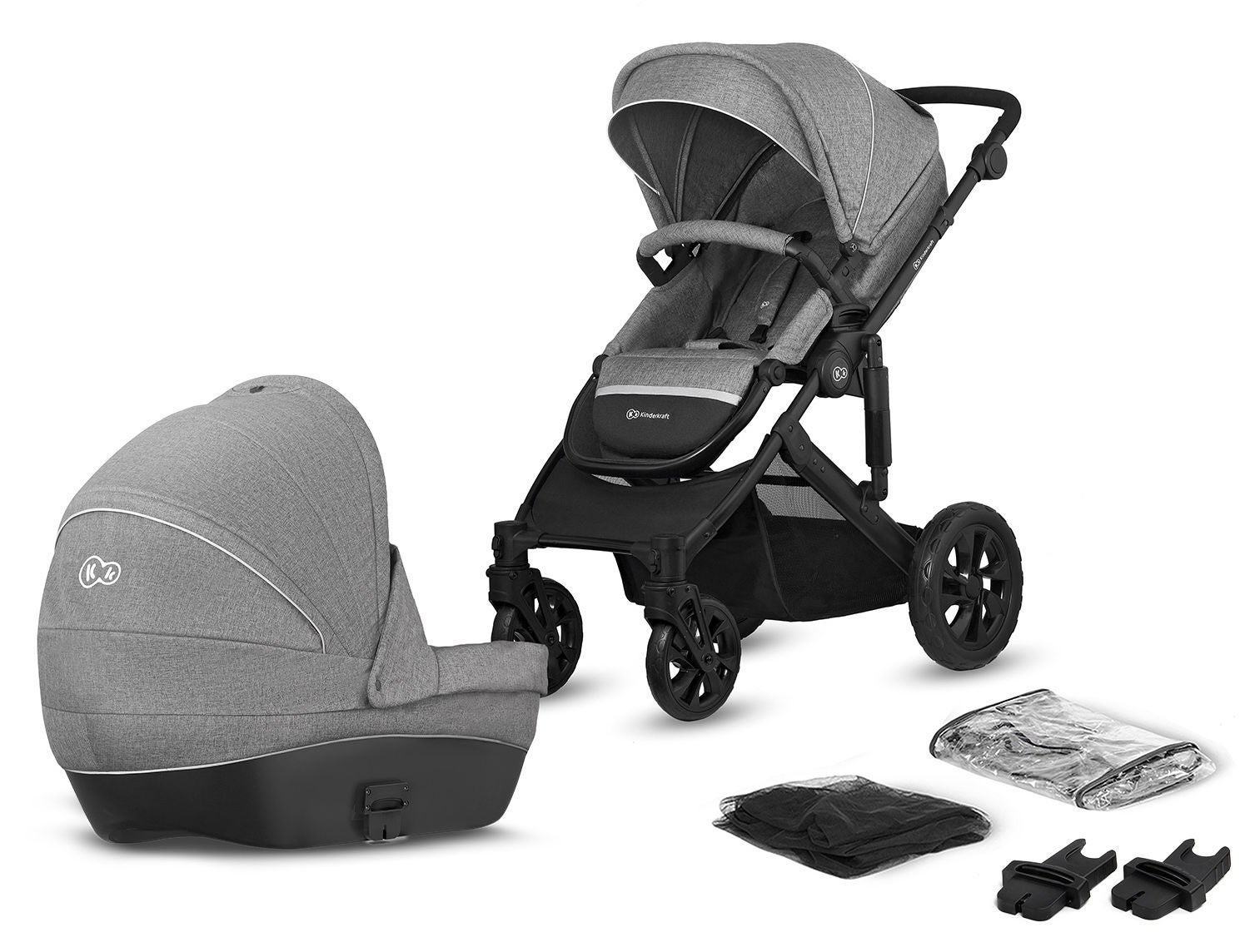 Kinderkraft Prime Lite Duovagn, Grey