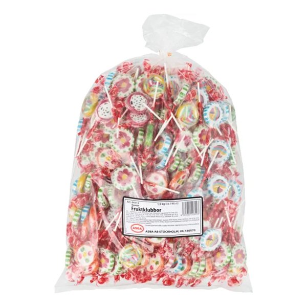 Fruktklubbor Blandade Storpack - 190-pack