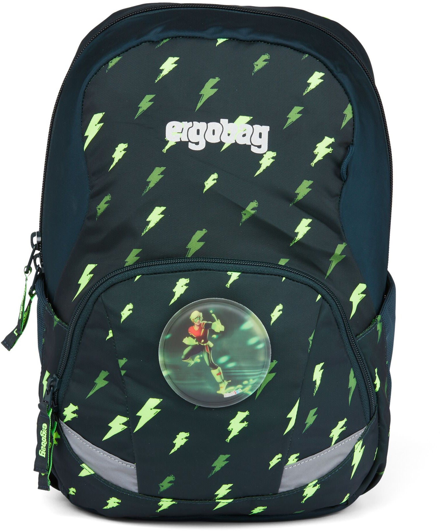 Ergobag Ease Flashlight Ryggsäck 10L, Black Green Blizzard