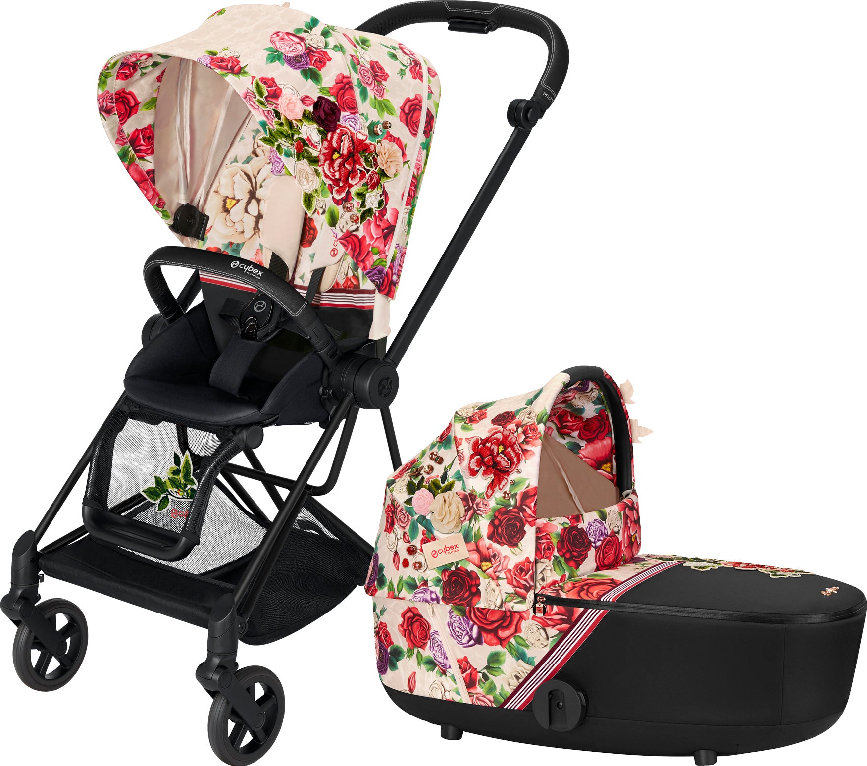 Cybex Mios Duovagn, Spring Blossom Light/Matt Black