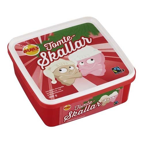 Bubs Tomteskallar Hallonknäck/Julmust