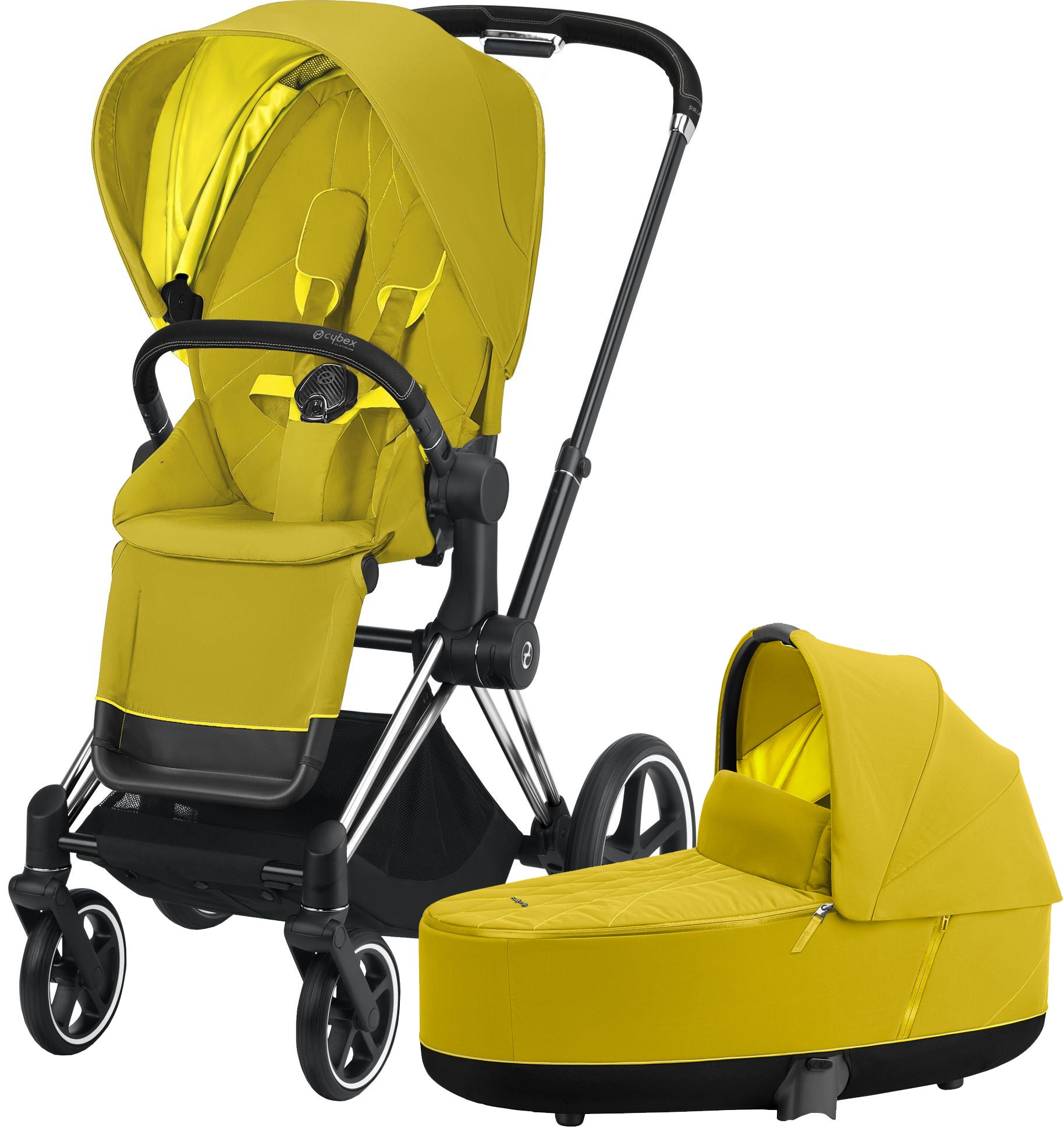 Cybex Priam Duovagn, Mustard Yellow/Chrome Black
