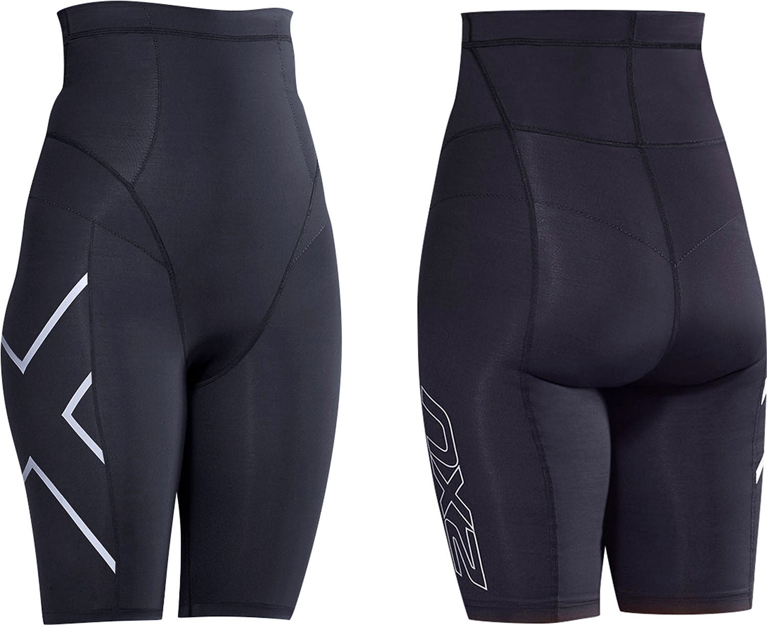 2XU Postnatal Compression Shorts, Black/Silver, XS