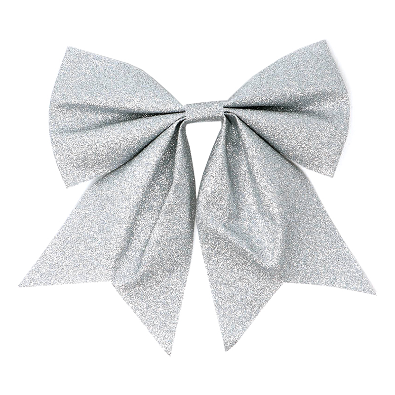 Rosett Glittrig Silver - 20 cm