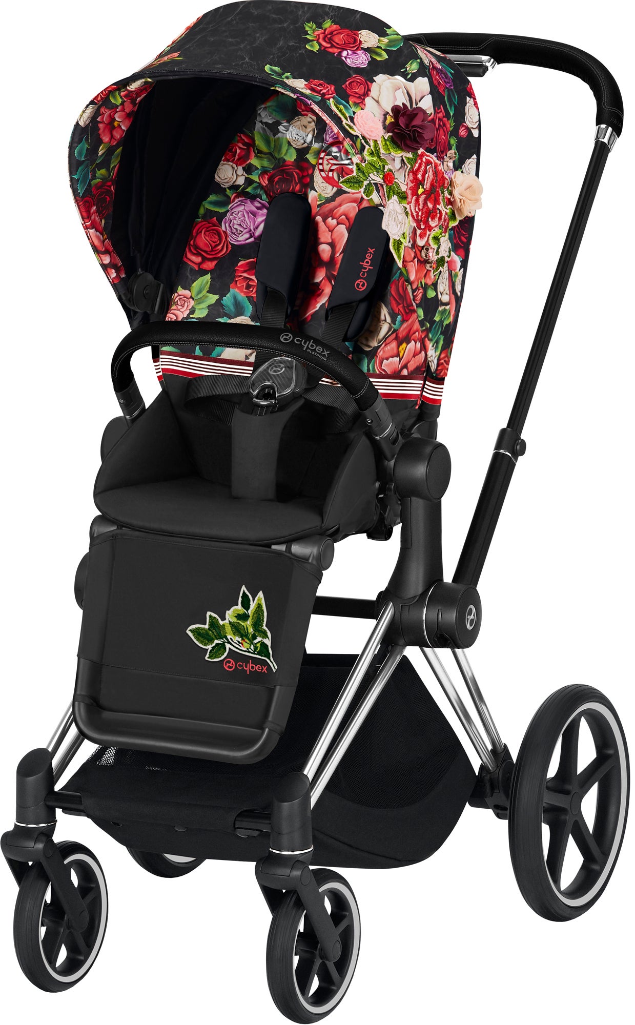 Cybex Priam Sittvagn, Spring Blossom Dark/Chrome Black