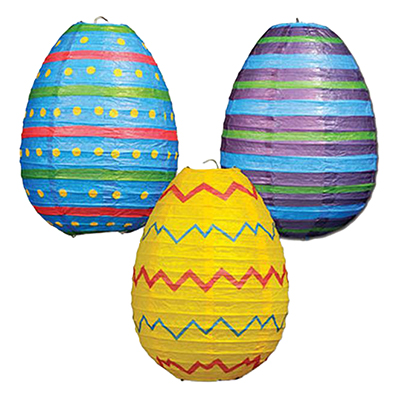 Papperslyktor Påskägg - 3-pack