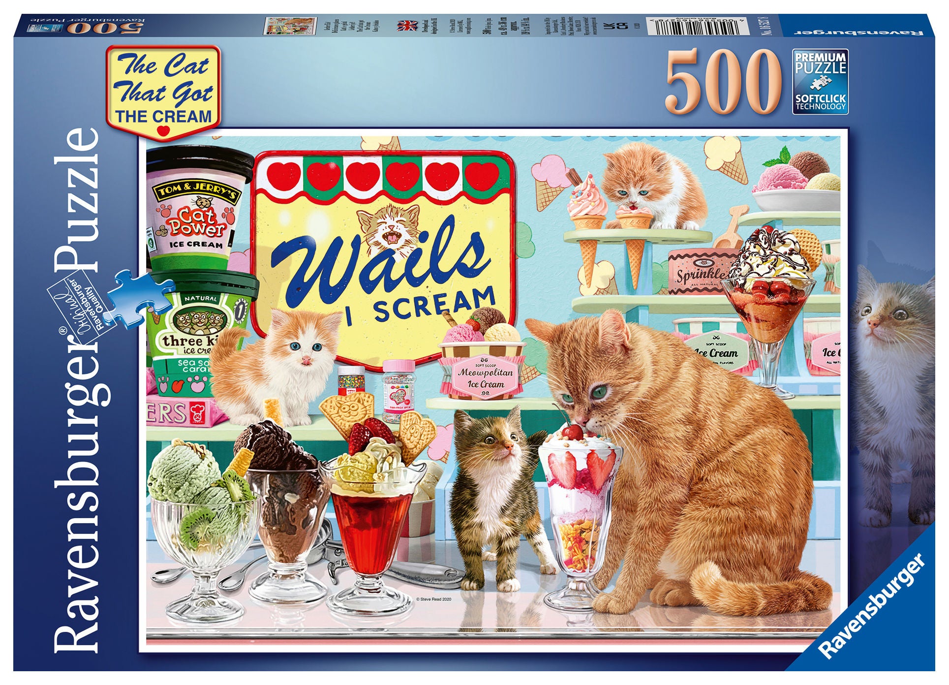 Ravensburger Pussel Katter i Glassaffären 500 Bitar