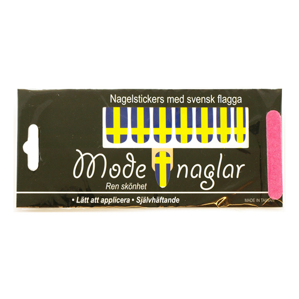 Nagelstickers Svenska Flaggan