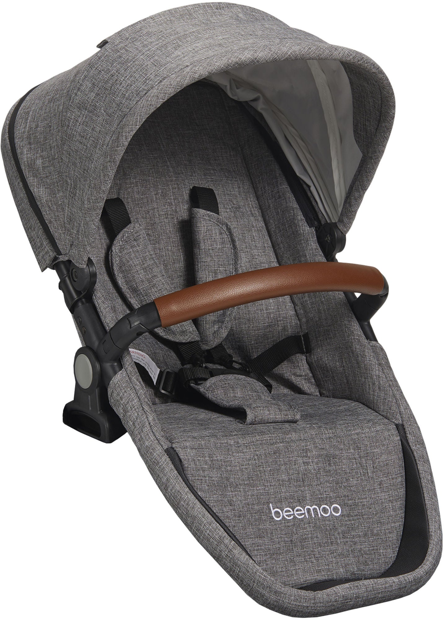 Beemoo Maxi Travel Lux Syskonsits, Black/Grey Melange