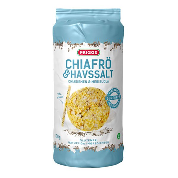 Friggs Majskakor Chiafrö & Havssalt - 130 gram